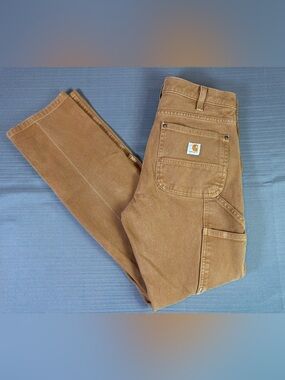 Carhartt Rugged Flex Relaxed Fit Double Front Work Pants Brown Women’s Size 4